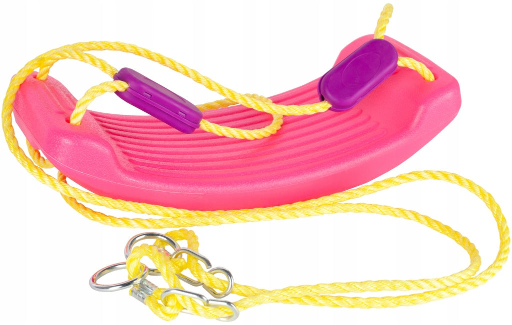 Leagan Stil Bancuta Cool Swing idealStore Roz, Scaun Confortabil, Franghii Rezistente, Inaltime Reglabila, Aspect Atractiv, Culori Vii