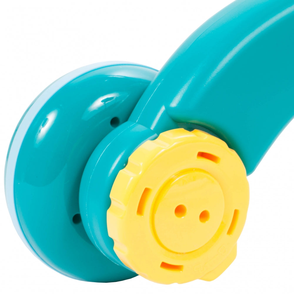 Antemergator Interactiv 5 in 1, 'LikeSmart Aqua Stroller PLUS' cu masuta interactiva detasabila, Mini Cos de Baschet, Lumini si Sunete, Multiple Moduri Senzoriale de joaca, Albastru Marin