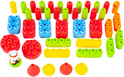 Masuta Interactiva 2 in 1 cu Activitati idealStore Complex Mind, cu Volan, Telefon, Acceleratie, Tableta de Scris, piese de Lego, Dezvolta Imaginatia si Coordonarea