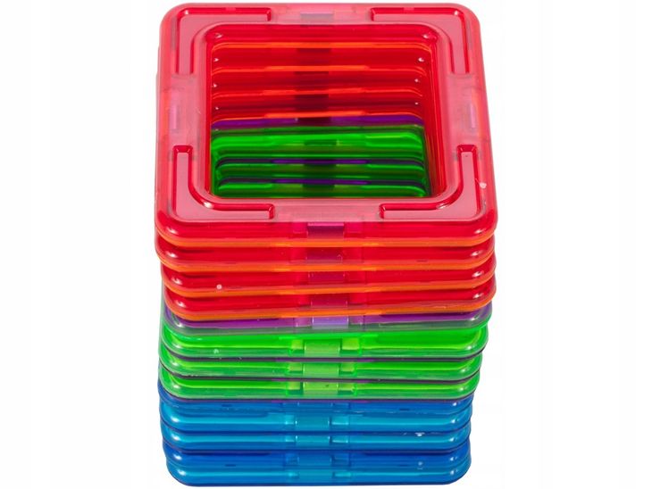 Set Inteligent de constructie Magnetic idealStore, 41 de Piese, Multicolore, Educativ, Creativ, Posibilitatea de forme nelimitate, Stimuleaza imaginatia si creativitatea, Magneti Neodim