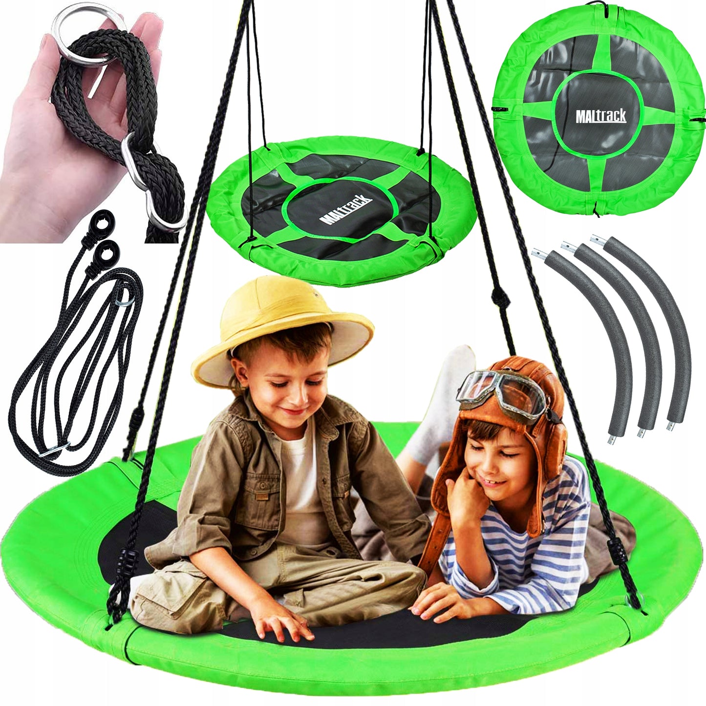 Leagan pentru copii profesional idealStore Stork's Nest, tip Cuib, Sarcina maxima 150 Kg, Diametru 116 cm, Cadru Otel