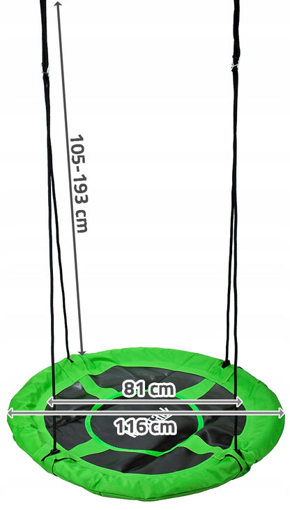 Leagan pentru copii profesional idealStore Stork's Nest, tip Cuib, Sarcina maxima 150 Kg, Diametru 116 cm, Cadru Otel