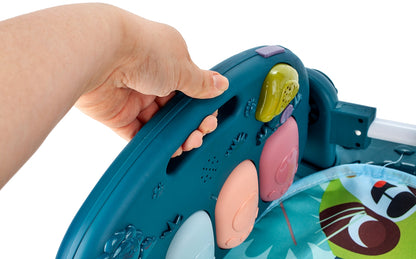 Covoras Muzical indealSTORE pentru bebelusi cu lumini si sunete, Pian si jucarii simbolice, Ajuta la dezvoltarea imaginatiei