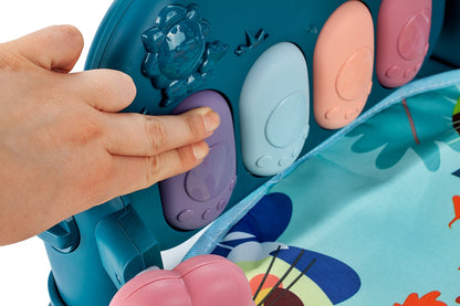 Covoras Muzical indealSTORE pentru bebelusi cu lumini si sunete, Pian si jucarii simbolice, Ajuta la dezvoltarea imaginatiei