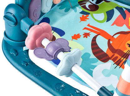 Covoras Muzical indealSTORE pentru bebelusi cu lumini si sunete, Pian si jucarii simbolice, Ajuta la dezvoltarea imaginatiei