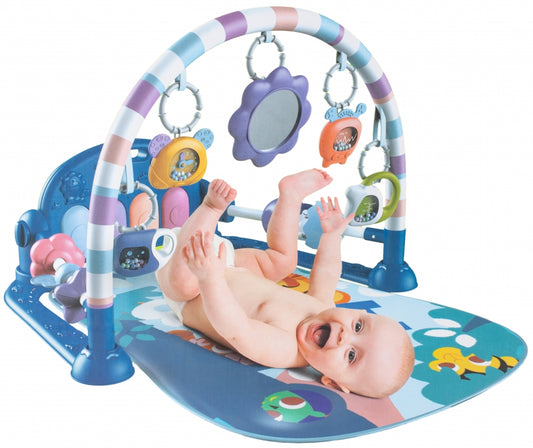 Covoras Muzical indealSTORE pentru bebelusi cu lumini si sunete, Pian si jucarii simbolice, Ajuta la dezvoltarea imaginatiei