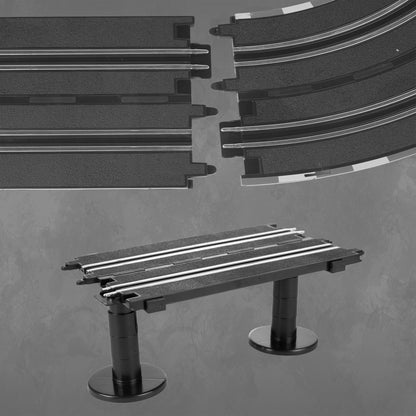 Pista de Curse cu 2 Masini NewYork Race idealStore, 2 Telecomenzi, Bucle Luminoase, Multimodel, Reglare Viteza, Multicolor