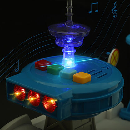 Barca de politie cu sunete si lumini idealSTORE MARINE POLICE Dimensiuni 20 x 17 x 43, Include duba de politie, jet ski, barca cu motor, Stimuleaza imaginatia copilului