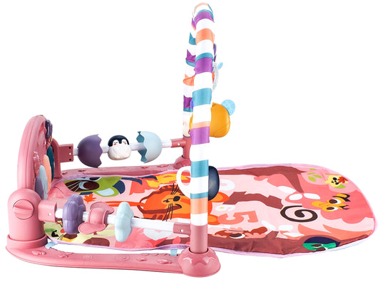 Covoras interactiv Muzical indealSTORE pentru bebelusi cu lumini si sunete, Include pian, saltea, Dezvolta imaginatia copilului