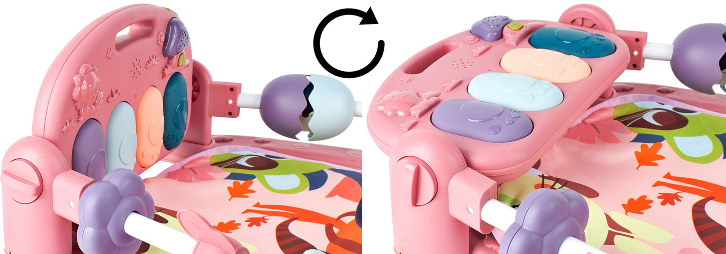 Covoras interactiv Muzical indealSTORE pentru bebelusi cu lumini si sunete, Include pian, saltea, Dezvolta imaginatia copilului