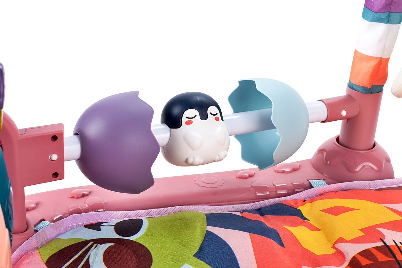 Covoras interactiv Muzical indealSTORE pentru bebelusi cu lumini si sunete, Include pian, saltea, Dezvolta imaginatia copilului