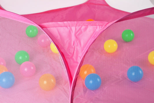 Spatiu de joaca Pliabil idealStore Fun Kids Play cu 20 de Bile Multicolore, Solid, Stabil, Usor de Ansamblat, Design Inovativ