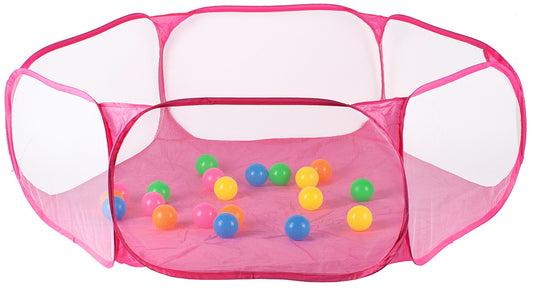 Spatiu de joaca Pliabil idealStore Fun Kids Play cu 20 de Bile Multicolore, Solid, Stabil, Usor de Ansamblat, Design Inovativ