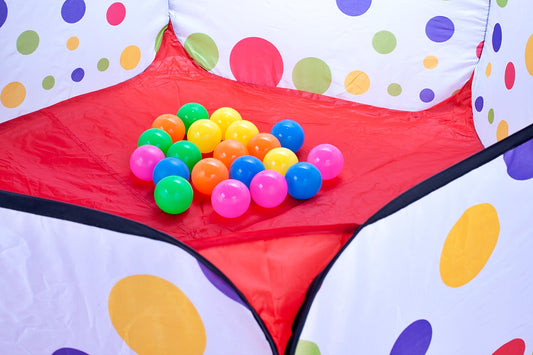 Spatiu de joaca Pliabil idealStore Fun Kids Play cu 20 de Bile Multicolore, Solid, Stabil, Usor de Ansamblat, Design Inovativ, Multicolor