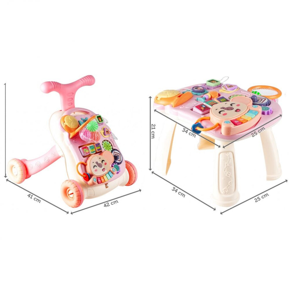 Antepremergator muzical cu activitati 2 in 1 Roz