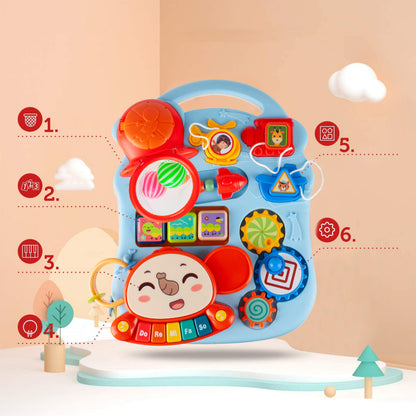 Antepremergator muzical cu activitati 2 in 1 Roz