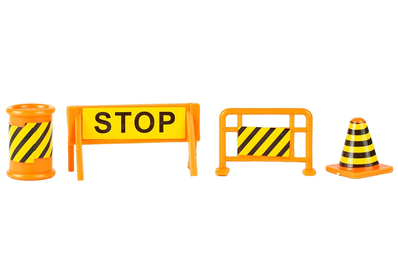 Camion interactiv Fire Truck idealSTORE cu 6 utilaje de pompieri Dimensiuni 40 x 9 x 13 cm, Include elicopter, autobuz