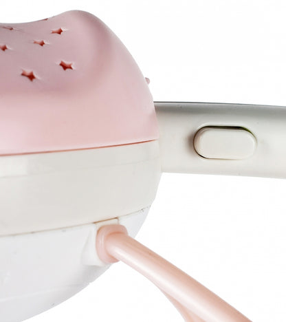 Carusel Interactiv Multifunctional Peaceful Sleep idealSTORE, Include Proiector de Veghe cu Lumini si 505 Melodii, Pandantive cu Animale Multicolore, Rotire 360 grade, Melodii de Adormit, Control la Distanta, Roz