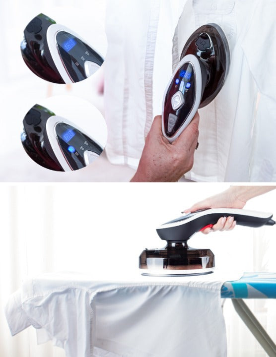 Fier de calcat orizontal/vertical IdealStore,1500w cu talpa ceramica rotativa la 90 de grade de inalta calitate cu suport orizontal, rezervor de 120 ml, debit 23g/min