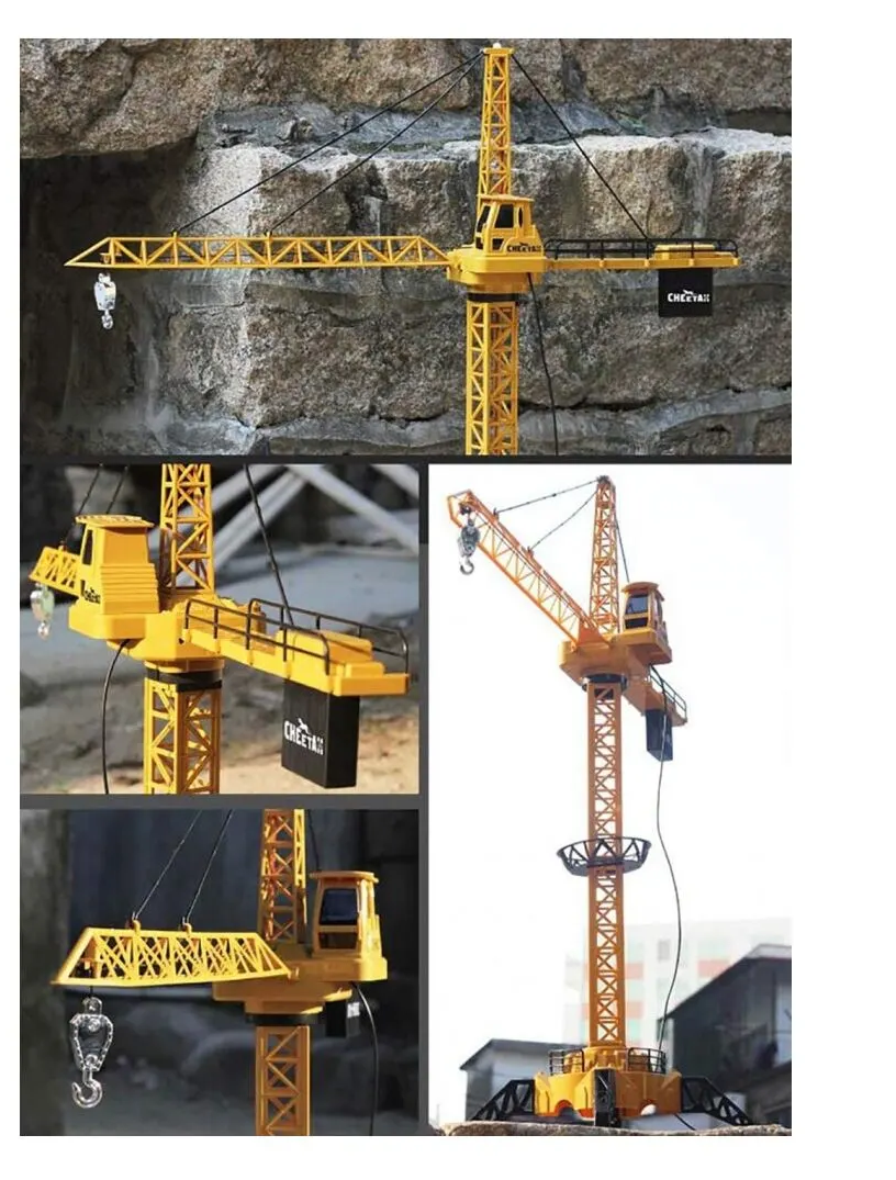 Macara Interactiva cu Telecomanda Crane Gigant idealSTORE, Dimensiuni 128 x 95 cm, Structura stabila formata din 4 brate, Accesorizata cu sunete, lumini, Grinda de Lemn, Brat mobil, Alimentare USB, Aspect realist, Dezvolta agilitatea si gandirea