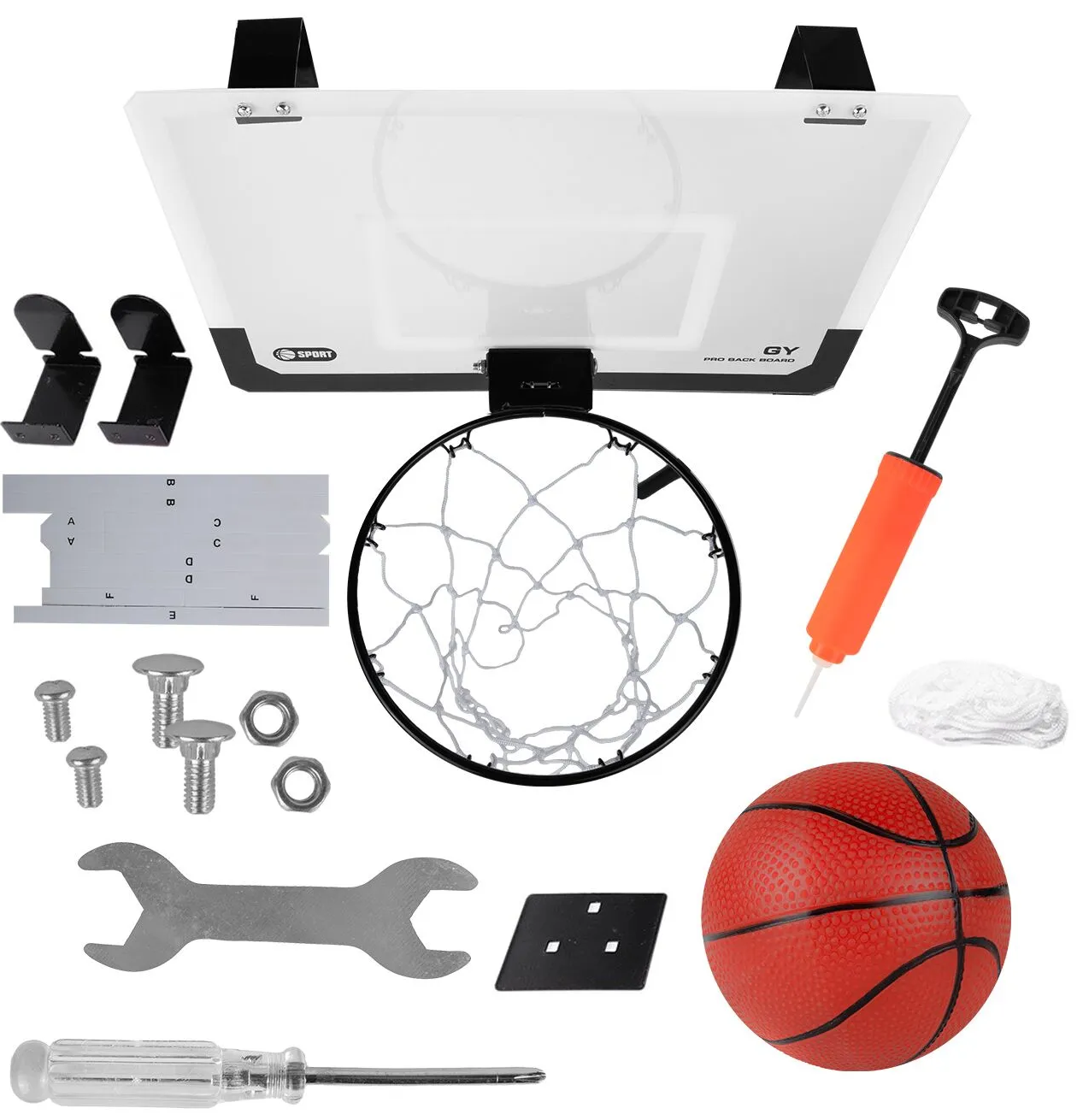 Cos de Baschet pentru Copii Shot Basketball idealSTORE, Include Pompa de umflat, Minge, Panou Transparent, Inel rabatabil cu Arc, Prindere perete sau usa, pentru interior sau exterior