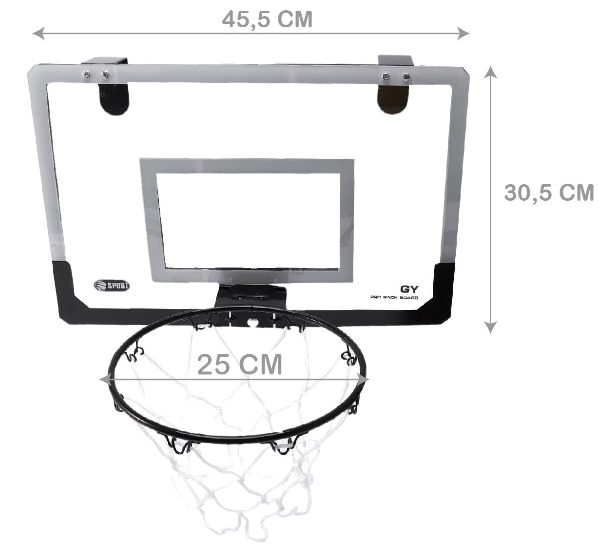 Cos de Baschet pentru Copii Shot Basketball idealSTORE, Include Pompa de umflat, Minge, Panou Transparent, Inel rabatabil cu Arc, Prindere perete sau usa, pentru interior sau exterior