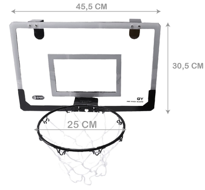 Cos de Baschet pentru Copii Shot Basketball idealSTORE, Include Pompa de umflat, Minge, Panou Transparent, Inel rabatabil cu Arc, Prindere perete sau usa, pentru interior sau exterior
