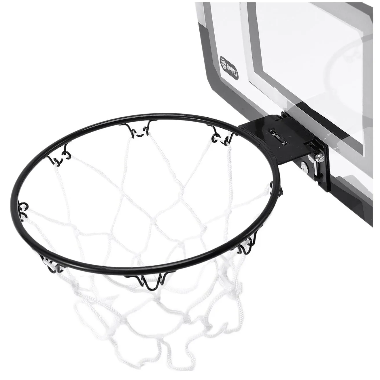 Cos de Baschet pentru Copii Shot Basketball idealSTORE, Include Pompa de umflat, Minge, Panou Transparent, Inel rabatabil cu Arc, Prindere perete sau usa, pentru interior sau exterior