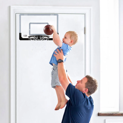 Cos de Baschet pentru Copii Shot Basketball idealSTORE, Include Pompa de umflat, Minge, Panou Transparent, Inel rabatabil cu Arc, Prindere perete sau usa, pentru interior sau exterior