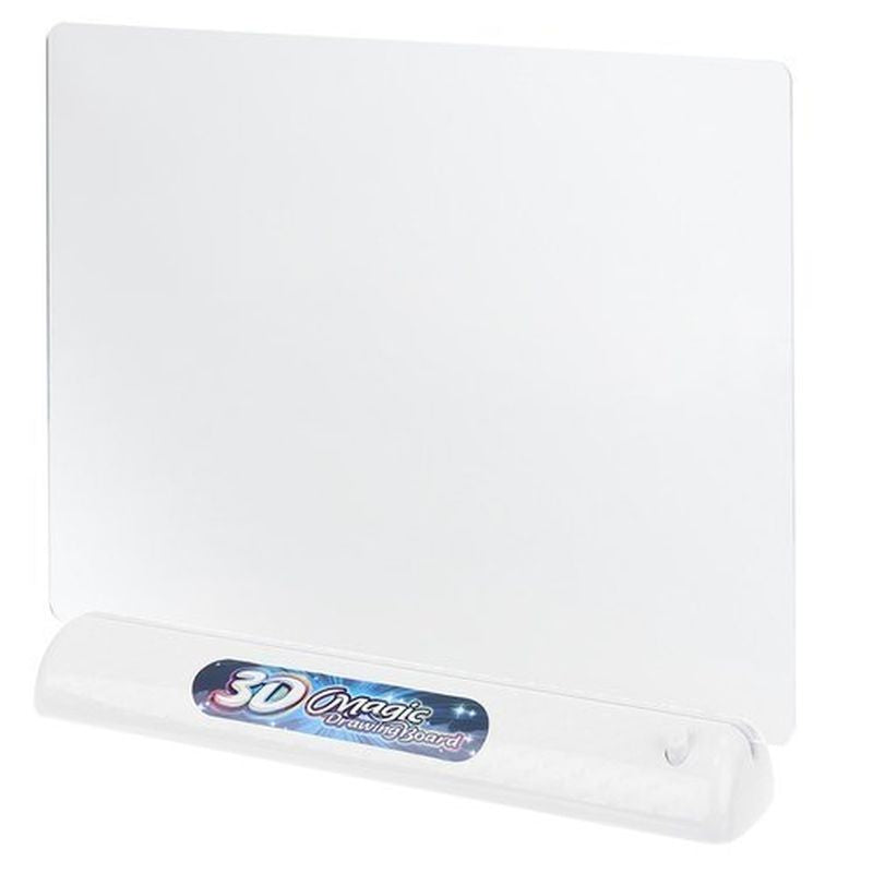 Tablita de Desenat pentru copii 3D iluminata Happy Drawn IdealStore, Dimensiune 25 X 19 cm, Contine Tablita transparenta, Suport iluminat, Markere, Ochelari 3D, Sabloane pentru desenat
