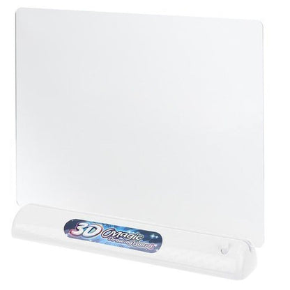 Tablita de Desenat pentru copii 3D iluminata Happy Drawn IdealStore, Dimensiune 25 X 19 cm, Contine Tablita transparenta, Suport iluminat, Markere, Ochelari 3D, Sabloane pentru desenat