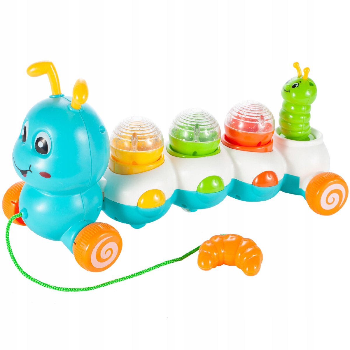 Omida Interactiva Colorata Play With Me idealStore, Efecte Muzicale si Sonore, Coarda Inclusa, Jucarie Pentru Bebelusi, Exercita Echilibrul Si Concentrarea