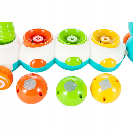 Omida Interactiva Colorata Play With Me idealStore, Efecte Muzicale si Sonore, Coarda Inclusa, Jucarie Pentru Bebelusi, Exercita Echilibrul Si Concentrarea