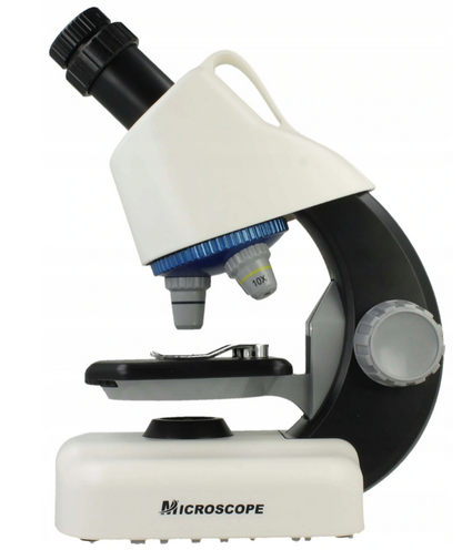 Microscop Stiinfic Multifunctional I'Micro idealSTORE, Dimensiuni 22 x 10 x 16 cm, Lampa LED Reglare a setarilor de pregatire 3 Lentile de marire, Buton pentru rotire, Reglare a sursei de lumina Picioare Antiderapante