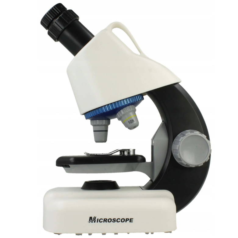 Microscop Stiinfic Multifunctional I'Micro idealSTORE, Dimensiuni 22 x 10 x 16 cm, Lampa LED Reglare a setarilor de pregatire 3 Lentile de marire, Buton pentru rotire, Reglare a sursei de lumina Picioare Antiderapante