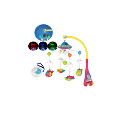 Carusel Interactiv IDL Vise Frumoase, pentru patul bebelusului, 108 Melodii diferite, Volum reglabil, Proiector ce isi schimba culoarea, ideal pentru linistirea bebelusului tau