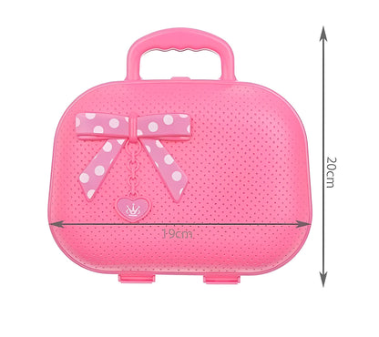 Set make up pentru fetite GlamChic IdealStore, Dimensiune 19 X 20 X 5 cm, Contine 25 de elemente,19 farduri, Oja, Ruj, Pedrie si o Oglinda, Pink Edition