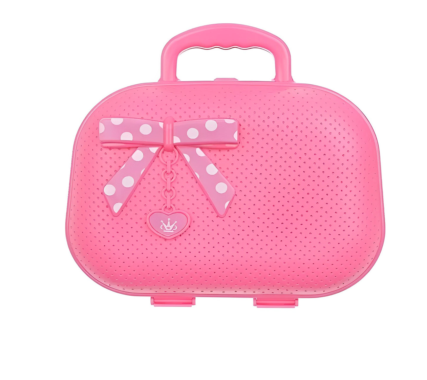 Set make up pentru fetite GlamChic IdealStore, Dimensiune 19 X 20 X 5 cm, Contine 25 de elemente,19 farduri, Oja, Ruj, Pedrie si o Oglinda, Pink Edition