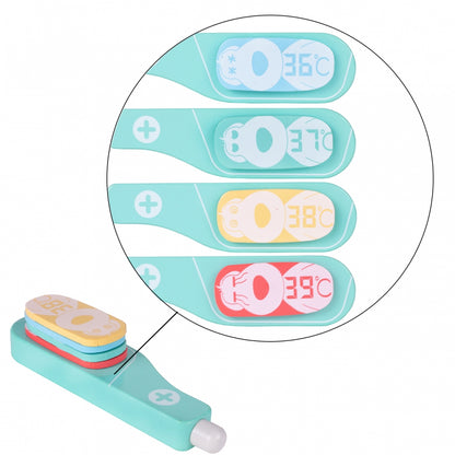 Trusa Medicala din lemn Dentistry Luxury idealSTORE, Include Diverse Accesorii Dentare, Termometru, Stetoscop, Seringa, Mulaj dentar, Joc Creativ si Interactiv, Geanta Depozitare