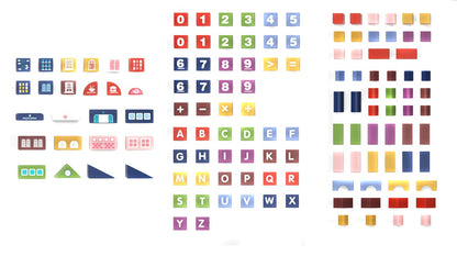 Set Constructie Cuburi din lemn natural The Merry Town idealSTORE, Include covor Puzzle,179 elemente Multicolore, Numere, Vopsea Non-Toxica, Stimuleaza Creativitatea Copilului