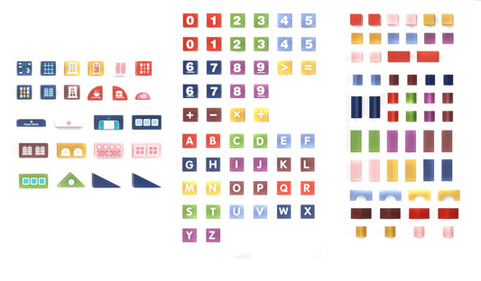 Set Constructie Cuburi din lemn natural The Merry Town idealSTORE, Include covor Puzzle,179 elemente Multicolore, Numere, Vopsea Non-Toxica, Stimuleaza Creativitatea Copilului