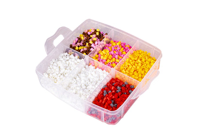 Set 6000 Margele de calcat Iron Beads idealSTORE, cu Sabloane, Pensete, Tampoane, Hartie de calcat, culoare Multicolor