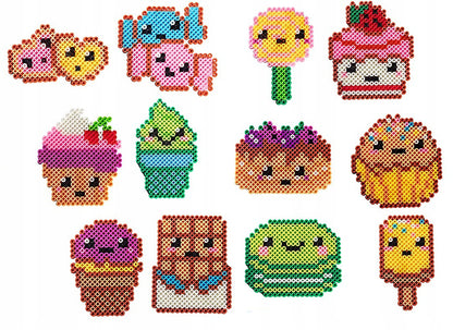 Set 6000 Margele de calcat Iron Beads idealSTORE, cu Sabloane, Pensete, Tampoane, Hartie de calcat, culoare Multicolor