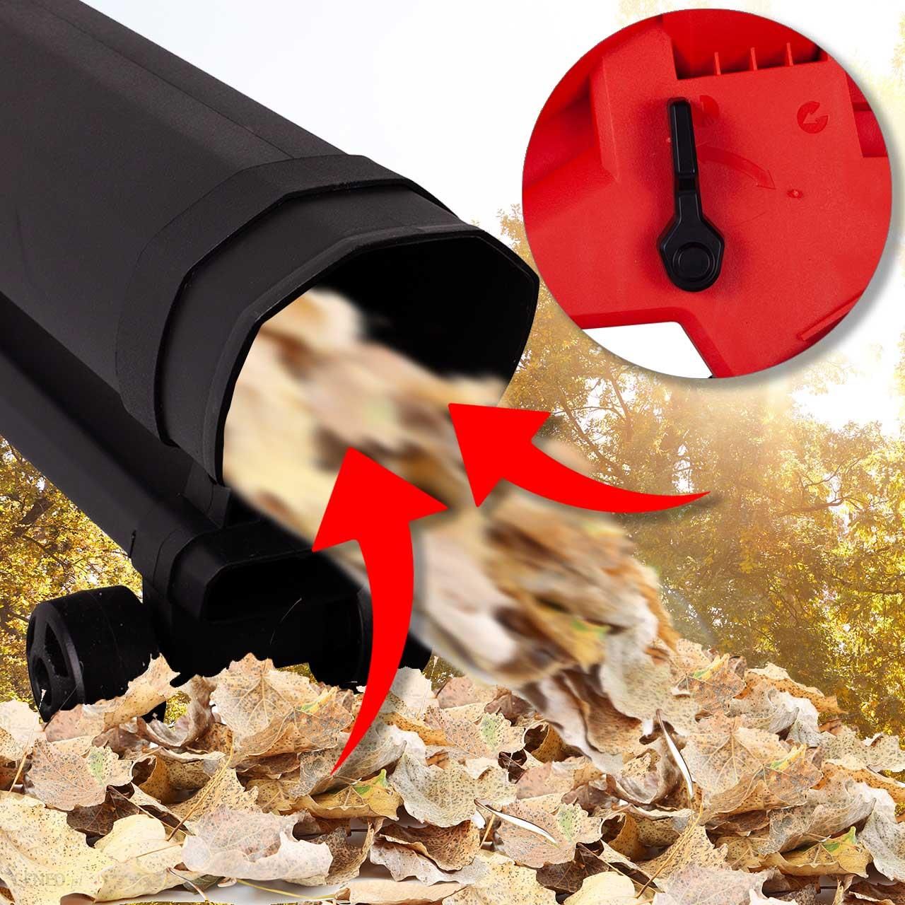 Suflanta si aspirator de gradina cu tocator profesionala IdealStore, Putere 3200W cu sac pentru colectare, de putere mare cu eficienta sporita