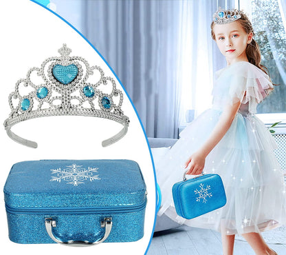 Trusa de Machiaj pentru Copii Princess Make-up idealSTORE, Include o Colectie interesanta de accesorii pentru infrumusetare, Geanta cu Maner pentru Transport, Distractia dezvolta Creativitatea si Imaginatia