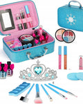 Trusa de Machiaj pentru Copii Princess Make-up idealSTORE, Include o Colectie interesanta de accesorii pentru infrumusetare, Geanta cu Maner pentru Transport, Distractia dezvolta Creativitatea si Imaginatia