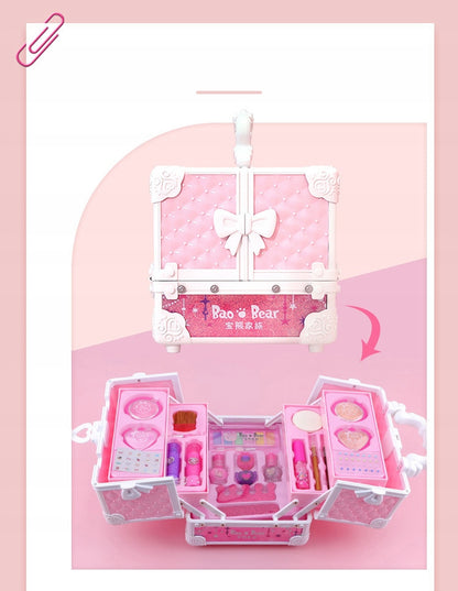 Set Make-Up & Nails LuxuryChic IdealStore, Organizata pe 3 niveluri Contine 28 de elemente de make-up, Rujuri, Farduri, Pensule, Pentru ingrijirea unghiilor Oja, Pila, Abtipilduri pentru unghii, Design inedit