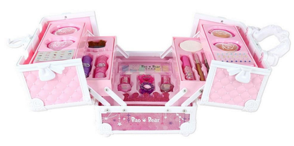 Set Make-Up & Nails LuxuryChic IdealStore, Organizata pe 3 niveluri Contine 28 de elemente de make-up, Rujuri, Farduri, Pensule, Pentru ingrijirea unghiilor Oja, Pila, Abtipilduri pentru unghii, Design inedit