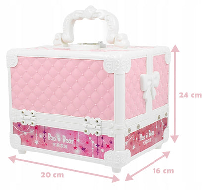 Set Make-Up & Nails LuxuryChic IdealStore, Organizata pe 3 niveluri Contine 28 de elemente de make-up, Rujuri, Farduri, Pensule, Pentru ingrijirea unghiilor Oja, Pila, Abtipilduri pentru unghii, Design inedit