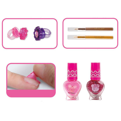 Set Make-Up & Nails LuxuryChic IdealStore, Organizata pe 3 niveluri Contine 28 de elemente de make-up, Rujuri, Farduri, Pensule, Pentru ingrijirea unghiilor Oja, Pila, Abtipilduri pentru unghii, Design inedit